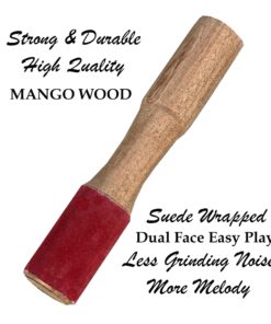 Tibetan Easy Play Hard Wood Singing Bowl Leather-Wrapped Striker, Mallet Red 9 71Hu MHbZL