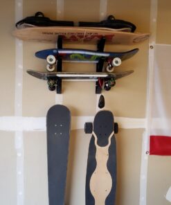 StoreYourBoard Skateboard and Longboard Storage Rack, Trifecta Wall Mount Display, Home and Garage Organizer 36 71HuHMPdjcL