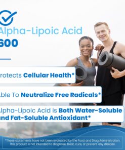 Doctor's Best Alpha-Lipoic Acid 600, Helps Support Glucose Metabolism and Regenerate Antioxidants* Non-GMO, Gluten Free, Vegan, Soy Free, 60 Veggie Caps 60VC 14 71HvWg7K3ML