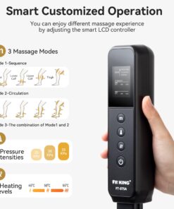 FIT KING Full Leg Massager with Heat, Air Compression Massager for Foot Calf & Thigh Muscle Relaxation and Recovery, Helpful for Pain Relief,Swelling, Edema and RLS, FSA-HSA Approved Full Leg with Heat 22 71HvlzptLXL
