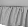 American Baby Company 100% Natural Cotton Percale Portable Mini Crib Skirt, Gray, Soft Breathable, for Boys and Girls 1 Count (Pack of 1) 66 71HwMI9OkeL