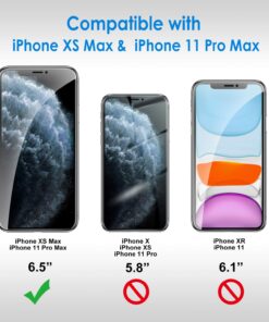 JETech Screen Protector for iPhone 11 Pro Max and iPhone Xs Max 6.5-Inch, Tempered Glass Film, 2-Pack 24 71Hxm67HgvL