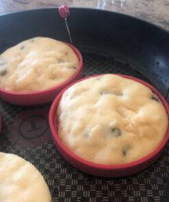 PROFESSIONAL Silicone Egg Ring, Pancake mold Best egg mold for breakfast sandwiches, Omelets and More, Nonstick Mold Ring, Round Red (Pack of 4) and free e-book by ABAM 46 71HxmQpH4TL