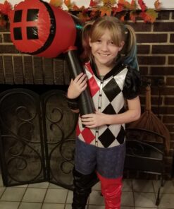 Rubie's Costume Kids DC Superhero Girls Harley Quinn Costume, Medium,Blue 8 71Hyh2XcnPL