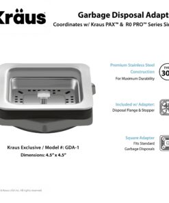 KRAUS Pax™ Garbage Disposal Adapter, GDA-1 Stainless Steel 14 71HzJeDljEL