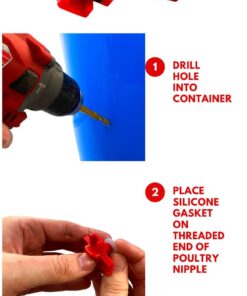 Backyard Barnyard 12 Pack Automatic Chicken Water Nipple Make Your Own Waterer Kit (Install Tools Included) Horizontal Clean Drinker Coop or Poultry Run Bebederos Gallinas Pollos Duck Quail 23 71Hzf1vYVGL