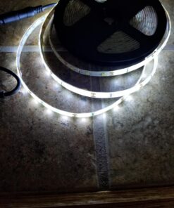 JUNWEN 16.4ft White Led Strip Lights, 12V Outdoor Led Strip Lights Waterproof Flexible Led Light Strip Indoor Plug in Cuttable SMD2835 Dimmable led Strip Light for Bedroom Cabinet Kitchen TV Hallway Daylight White 39 71HzfXhrpxL