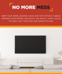 BUYER'S POINT HDMI Wall Plate | UL Listed Single Outlet HDMI 2.0 w/Built In 6-inch Pigtail, Supports Ethernet and 4K Video, Perfect Cable for Gaming PC, BluRay and Home Theaters (White) — 1 Pack White 15 71Hzgd4J8kL