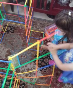 Playlearn LARGE 816 Piece Straws Builders Construction Building Toy – 8 Inch Full Size Straws - Giant Pack with Wheels and Special Connectors 42 71Hznb1K4xL