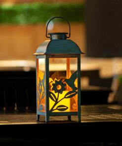 Solar Lantern Outdoor Hummingbird Blue Decor Antique Metal and Glass Construction Mission Solar Garden Lantern Indoor and Outdoor Solar Hanging Lantern Entirely Solar Powered Lantern Low Maintenance 1 Pack 24 71I kYyPazL