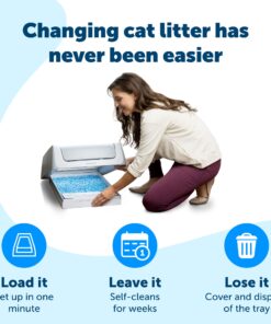 PetSafe ScoopFree Crystal Litter Tray Refills, Premium Blue Crystals, 3-Pack, Disposable Tray, Includes Leak Protection & Low Tracking Litter, Absorbs Odors On Contact 3 Trays 24 71I xl1jWtL 2