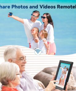 Alternative view of Frameo 10.1" WiFi Digital Picture Frame, Smart Digital Photo Frame with 16GB Storage, 1280x800 IPS HD Touch Screen, Auto-Rotate, Easy Setup to Share Photos or Videos Remotely via App from Anywhere HD 10.1 inch