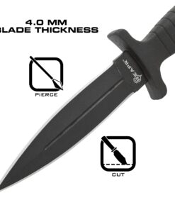 Reapr 11002 Tac Boot Knife, 4.75 Inch Double Edge Self Defense Knife for EDC | Use as Ankle Knife, Belt Knife or Over Shoulder Carry | 4.25" Hi Grip Handle | Nylon Web Sheath with Abs Insert 22 71I15If2hbS