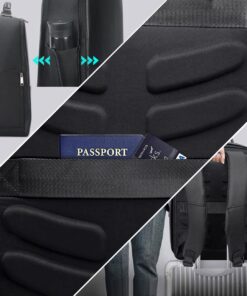 BOPAI Anti-Theft Business Backpack 15.6 Inch Laptop Water-Resistant with USB Port Charging Travel Backpack Anti-Glare Functional Rucksack Light-Weight Backpack for Men (15.6 inch, Black) 35 71I1s3nWzXL