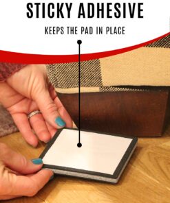 SlipToGrip Non Slip Furniture Gripper Pads | Non Skid Surface Pads Stop Sliding | Pre-Scored Multi Pack with 3/8" Felt Core (8 Pads) | Create Custom Sizes 4", 2", 1" | Anti Slip Rubber Protects Floors Square 8 pack 26 71I22PFZ7xL