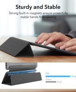 ESR for iPad 9.7 Inch Case, Trifold Smart Case Compatible with iPad 5th/6th Generation, Two-Way Stand, Slim and Lightweight, Auto Sleep and Wake, Ascend Series Case, Black 01black 39 71I2SBxn4nL