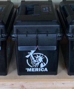 MTM AC50C-40 Ammo Can, 50-Caliber, Heavy-Duty Dual Latching System, Rugged Polypropylene Plastic, O-Ring Seal System, Water Resistant, Bulk Ammo Storage, USA Made, Black 50-Caliber Ammo Can 28 71I2dXSabL