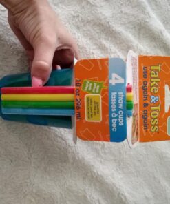 The First Years Take & Toss Straw Cup, Boy, 10 oz, Multicolor, 4 Count Classic Rainbow 4 Count (Pack of 1) 43 71I2wOsZMLL
