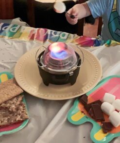 Sterno Smores Maker Junior, Table top Smores Roaster - Designed for Safe, Cord Free Indoor or Outdoor Fun, Ideal for Kids, Parties, Fun Housewarming Gifts and More Black 33 71I2x3IpzyL