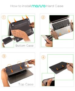 MOSISO Compatible with MacBook Air 13 inch Case (Models: A1369 & A1466, Older Version 2010-2017 Release), Protective Plastic Hard Shell Case & Keyboard Cover & Screen Protector, Rose Quartz 42 71I3Tjje3CL 6