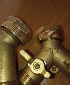 Morvat Heavy Duty Brass 2 way Y Splitter Garden Hose Hexagonal Connector with Comfortable Grip Shut Off Valves, Adapter for Water Tap, Outlet, & Spigot, Includes 2 Extra Rubber Washers & Teflon Tape 1 43 71I3kfskzZL 3