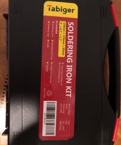 Soldering Iron Kit Electronics, 60W Adjustable Temperature Soldering Iron with Tips Desoldering Pump Solder Wire Tube Soldering Iron Holder Tool Carrying Case 64 71I4hEUj LL