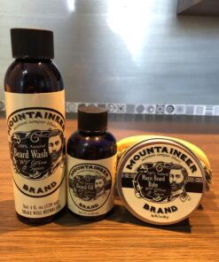 Mountaineer Brand Beard Grooming Care Kit Gifts for Men | Beard Oil (2oz), Conditioning Balm (2oz), Wash (4oz), Brush | Mustache Growth Kit, Essential Beard Kit for Men | WV Citrus & Spice Scented WV Citrus & Spice (4 Pack) 23 71I5PGU7YSL