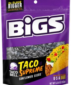Alternative view of Taco Bell Taco Supreme Sunflower Seeds by BIGS, 5.35 Ounce (Pack of 4) with By The Cup Bag Clip 5.35 Ounce (Pack of 4)