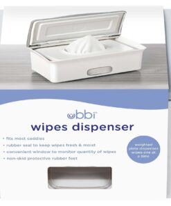 Ubbi Baby Wipes Dispenser, Baby Wipes Case, Baby Wipes Holder With Weighted Plate, Keeps Wipes Fresh And Non-Slip Rubber Feet, Gray Gray Wipes Dispenser 26 71I5oiSks9L
