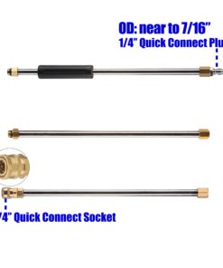 M MINGLE Pressure Washer Wand Extension, Replacement Lance, 7.5-Feet, 1/4 Inch Quick Connect, 4000 PSI 12 71I5s04rB4L