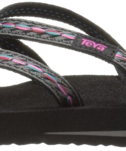 Teva Women's Olowahu Flip-Flop 7 Felicitas Black 18 71I69CCYQIL