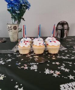 Light Sabre Cupcake Decoration Toppers Sticks Picks Set for Children Birthday Party, Fan Shows, Movies, 4" inches Tall (12 Pack) 42 71I6K AninL