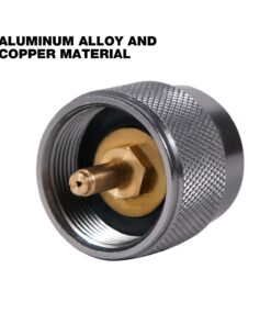 REDCAMP Small Propane Stove Adapter, Input: 16oz./1lb. Small Propane Canister Tank, Output: EN417 Lindal Valve Canister Converter Silver input: 16oz./1lb, output: EN417 lindal valve 14 71I6PmMVRaL