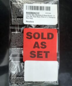 Just For Men Mustache & Beard, Beard Dye for Men with Brush Included for Easy Application, With Biotin Aloe and Coconut Oil for Healthy Facial Hair - Real Black, M-55, Pack of 3 Real Black M-55 3 Count (Pack of 1) 16 71I6h0wb9kL