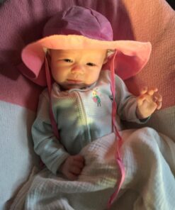 i play. Baby Girls' Brim Hat | All-Day UPF 50+ Sun Protection for Head, Neck, & Eyes 0-6 Months Light Pink 37 71I6jEaMraL