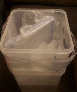 Vtopmart Large Food Storage Containers 5.2L / 176oz, 4 Pieces BPA Free Plastic Airtight Food Storage Canisters for Flour, Sugar, Baking Supplies, with 4 Measuring Cups and 24 Labels, Blue 5.2L--4.7quart 36 71I75IcpsNL