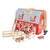Melissa & Doug Fold and Go Wooden Barn With 7 Animal Play Figures - Farm Animals Portable Toys For Kids And Toddlers Ages 3+ Set 42 71I7n1sKkOL