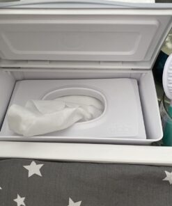 Ubbi Baby Wipes Dispenser, Baby Wipes Case, Baby Wipes Holder With Weighted Plate, Keeps Wipes Fresh And Non-Slip Rubber Feet, Gray Gray Wipes Dispenser 41 71I8DJDg42L