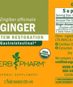 Herb Pharm Certified Organic Ginger Liquid Extract for Digestive Support - 1 Ounce 1 Fl Oz (Pack of 1) 14 71I8u0PDRBL