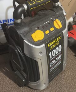 STANLEY J5C09 Portable Power Station Jump Starter 1000 Peak Amp Battery Booster, 120 PSI Air Compressor, USB Port, Battery Clamps 1,000 Peak Amps 55 71I9hz8bHsL