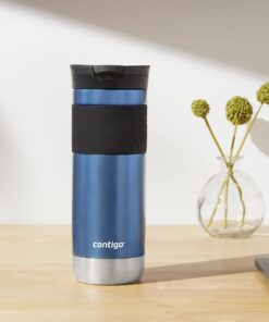 Contigo Byron Vacuum-Insulated Stainless Steel Travel Mug with Leak-Proof Lid, Reusable Coffee Cup or Water Bottle, BPA-Free, Keeps Drinks Hot or Cold for Hours, 20oz 2-Pack Blue Corn & Midnight Berry Blue Corn/Midnight Berry 20oz 2 Pack 10 71I9tetmdKL