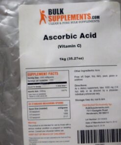 BULKSUPPLEMENTS.COM Ascorbic Acid Powder - Vitamin C Powder, Pure Vitamin C Ascorbic Acid, 1000mg Vitamin C - Powdered Vitamin C, Food Grade & Gluten Free - 1000mg per Serving, 1kg (2.2 lbs) 2.2 Pound (Pack of 1) 36 71IAHD3uP5L