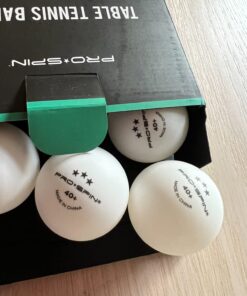 PRO SPIN Ping Pong Balls - White 3-Star Table Tennis Balls | High-Performance 40+ ABS Balls | Ultimate Durability for Indoor/Outdoor Ping Pong Tables Standard 12-Pack 20 71IB3GiWtoL