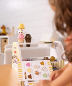 Melissa & Doug Wooden Scoop and Serve Ice Cream Counter (28 pcs) - Play Food and Accessories - Pretend Food Toys, Ice Cream Shop Toys For Kids Ages 3+ Scoop & Serve Ice Cream Counter 31 71IBO1faa7L