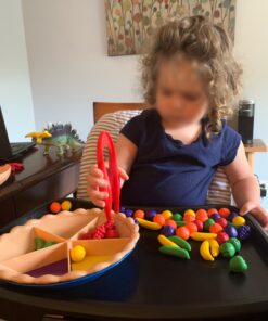 Learning Resources Super Sorting Pie - 68 Pieces, Ages 3+ Toddler Fine Motor Toy, Preschool Learning Games, Develops Counting and Color Recognition, Pretend Play Food, Kids Tweezers 33 71IC66EL4tL