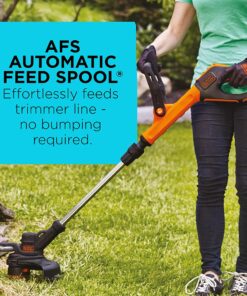BLACK+DECKER 20V MAX String Trimmer, 2-Speed, 12-Inch, Cordless (LST522) 20V String Trimmer Kit 26 71ICFtCYHoS