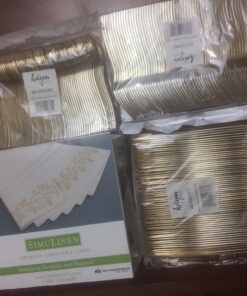 360 Piece Plastic Silverware Set – Disposable Gold Forks, Spoons, Knives – Bulk Flatware Utensil Party Supplies for Wedding, Birthday, All Occasions Metallic Gold 32 71IDfxntCLL