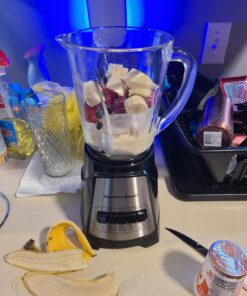 Hamilton Beach Power Elite Wave Action blender-for Shakes & Smoothies, Puree, Crush Ice, 40 Oz Glass Jar, 12 Functions, Stainless Steel Ice Sabre-Blades, Black (58148A) Blender with 40 Oz Glass Jar 31 71IDtJQCyLL