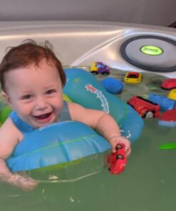 Free Swimming Baby Inflatable Baby Swim Float with Sun Canopy Size Improved Infant Pool Floaties Swimming Pool Toys for The Age of 3-72 Months(Blue, L) Blue Large 29 71IE3u3BGYL