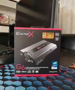 Sound BlasterX G6 Hi-Res 130dB 32bit/384kHz Gaming DAC, External USB Sound Card with Xamp Headphone Amp, Dolby Digital, 7.1 Virtual Surround Sound, Sidetone/Speaker Control for PS4, Xbox One 130 dB DNR at 32-bit / 384 kHz 70 71IE8pbPyRL